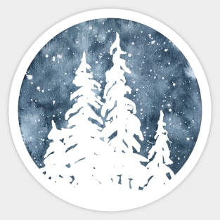 Night sky silhouettes Sticker